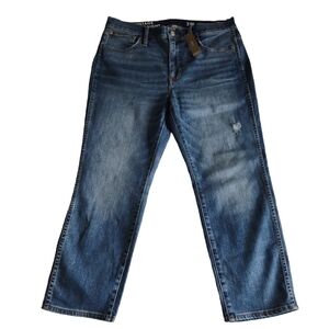 NWT J. Crew 31P Vintage Straight Slim Distressed Blue Jeans
